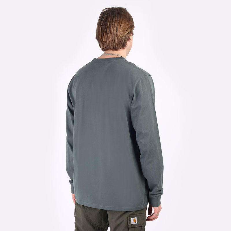Лонгслив Carhartt WIP L/S Pocket T-Shirt (I022094-hemlock green)  - цена, описание, фото 5